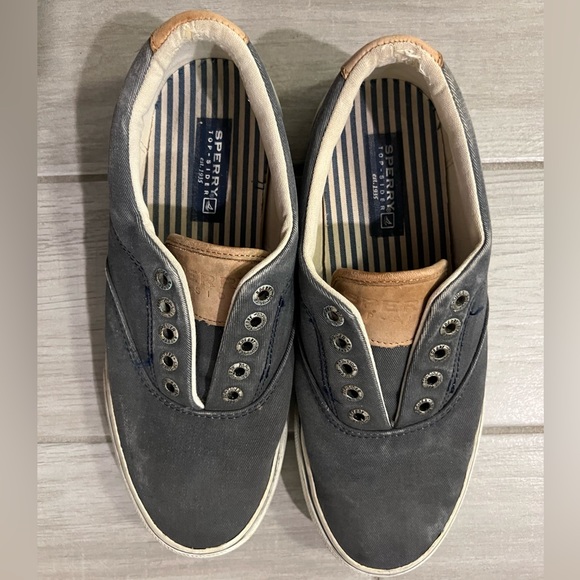 Sperry sz. 7.5M boat shoes in blue and white - Picture 4 of 7
